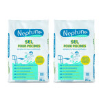 Lot de 2 sacs de sel de piscine 25 kg - neptune