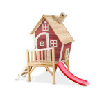 Maisonnette en bois pour enfants fantasia 300 rouge - exit toys