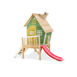 Maisonnette en bois pour enfants fantasia 300 vert - exit toys