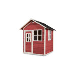 Maisonnette en bois pour enfants loft 100 rouge - exit toys