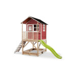 Maisonnette en bois pour enfants loft 500 rouge - exit toys Maisonnette en bois pour enfants loft 500 rouge - exit toys