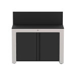 Meuble felix en inox et acier pour plancha de 45  80 cm - eno