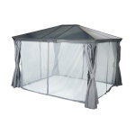 Moustiquaire pour pergola belize 4 x 3 m ardoise - hespride