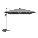 Parasol dport droit carr equador ardoise avec led 3 x 3 m - hespride