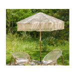 Parasol droit rond en macram nicobar - jardiline