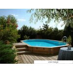 Piscine bois azura 7, 50 x 4, 00 x 1, 30 m - liner beige - ubbink Piscine bois azura 7, 50 x 4, 00 x 1, 30 m - liner beige - ubbink