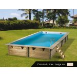Piscine bois lina 6, 50 x 3, 50 x 1, 40 m - liner beige - ubbink