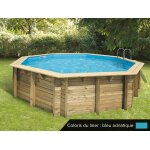 Piscine bois oc�a 5, 10 x 1, 20 m - liner bleu - ubbink