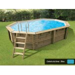 Piscine bois oca 5, 50 x 3, 55 x 1, 20 m - liner bleu - ubbink