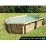 Piscine bois oc�a 6, 10 x 4, 00 x 1, 30 m - liner bleu - ubbink