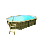 Piscine bois sunwater 4, 90 x 3, 00 x 1, 20 m - liner bleu - ubbink