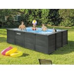 Piscine tubulaire graphite rectangulaire 4, 00 x 3, 00 x 1, 24 m - intex