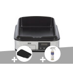 Plancha électrique enosign 40 en inox - 1, 8 kw - eno + couvercle + nettoyant pour émail Plancha électrique enosign 40 en inox - 1, 8 kw - eno + couvercle + nettoyant pour émail