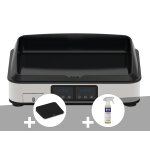 Plancha lectrique enosign 65 en inox - 3 kw - eno + couvercle + nettoyant pour mail