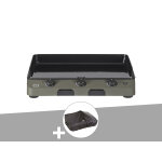 Plancha  gaz 3 brleurs fusion 75 gris cargo - eno + housse