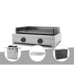 Plancha gaz modern 60 inox avec chariot, couvercle et housse - forge adour Plancha gaz modern 60 inox avec chariot, couvercle et housse - forge adour