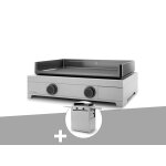 Plancha gaz modern 60 inox avec chariot - forge adour Plancha gaz modern 60 inox avec chariot - forge adour