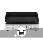 Plancha gaz prato 3 brleurs + chariot - jardideco
