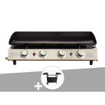 Plancha gaz prato 4 brleurs + chariot - jardideco
