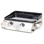 Plancha  gaz vera 200 avec cuve en inox - somagic