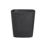 Pot de fleurs carr extrieur / intrieur 38 x 38 cm elho aqua care greensense gris charbon
