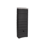 Récupérateur à eau mural 300 l, anthracite avec couvercle, robinet, fixation murale et kit raccord chéneau ... Récupérateur à eau mural 300 l, anthracite avec couvercle, robinet, fixation murale et kit raccord chéneau ...