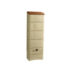 Récupérateur à eau mural 300 l, beige avec couvercle, robinet, fixation murale et kit raccord chéneau ... Récupérateur à eau mural 300 l, beige avec couvercle, robinet, fixation murale et kit raccord chéneau ...