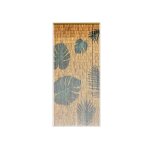 Rideau de porte b�tonnets de bambou peints, dessin feuilles monstera et palmier - 90 x 200 cm - morel ...