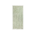 Rideau de porte torsades de polyester et feuillage artificiel - 90 x 200 cm - morel