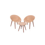 Salon de jardin en plastique marbella rose - jardideco