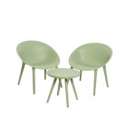 Salon de jardin en plastique marbella vert clair - jardideco