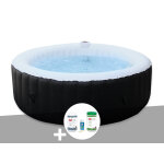 Spa gonflable aquazendo rond bulles 6 places + kit de traitement au brome