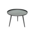 Table basse gigogne ronde grise en aluminium antiparos  60 x 42 cm - jardiline