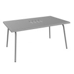 Table basse de jardin en m�tal monceau gris lapilli - fermob