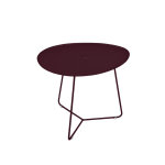 Table basse de jardin ovale en mtal cocotte cerise noire - fermob