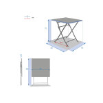 Table carré greensboro vert jade - 2 places - hespéride Table carré greensboro vert jade - 2 places - hespéride