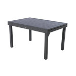 Table extensible rectangulaire alu piazza 6 / 10 places graphite - hespéride Table extensible rectangulaire alu piazza 6 / 10 places graphite - hespéride