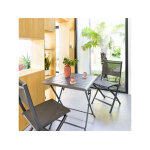 Table de jardin carrée azua 2 places graphite - hespéride Table de jardin carrée azua 2 places graphite - hespéride