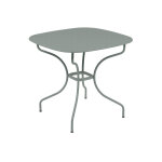 Table de jardin en mtal carronde opera + 82 x 82 cm gris lapilli - fermob