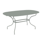 Table de jardin en métal ovale opera + 160 x 90 cm gris lapilli - fermob Table de jardin en métal ovale opera + 160 x 90 cm gris lapilli - fermob