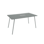 Table de jardin rectangulaire en mtal monceau 6 places gris lapilli - fermob