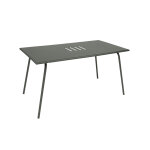 Table de jardin rectangulaire en mtal monceau 6 places romarin - fermob