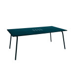 Table de jardin rectangulaire en mtal monceau 8 places bleu acapulco - fermob