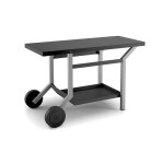 Table pour plancha roulante acier noir et gris clair - forge adour Table pour plancha roulante acier noir et gris clair - forge adour