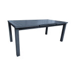 Table rectangulaire extensible santorin 8 / 10 personnes en aluminium finition uni gris - bleut - jardiline ...