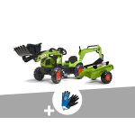 Tractopelle enfant claas arion 410 2  5 ans falk + gants