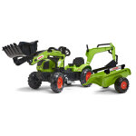 Tractopelle enfant claas arion 410 avec remorque + excavatrice 2  5 ans - falk