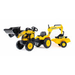 Tractopelle enfant komatsu wb93r avec remorque + excavatrice 2 à 5 ans - falk Tractopelle enfant komatsu wb93r avec remorque + excavatrice 2 à 5 ans - falk