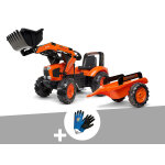 Tractopelle enfant kubota m135gx 3 � 7 ans falk + gants