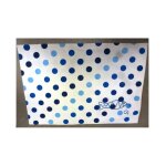 Atelier de la deco 2 sets de table � pois bleu avec broderie poisson -